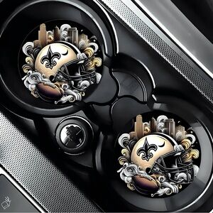 Saints Helmet Car Coasters Absorbent Set of (2)